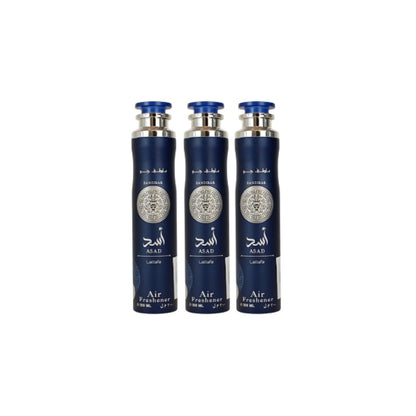 Zanzibar Asad Air Freshener 3 Pack Bundle – Home & Car Fragrance Spray | 10.1 oz / 300 ml Each | Lattafa