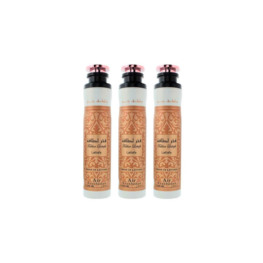 Lattafa Fakhar Air Freshener 3 Pack Combo – 10.1 oz / 300 ml Each