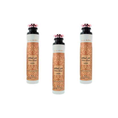 Lattafa Fakhar Air Freshener 3 Pack Combo – 10.1 oz / 300 ml Each