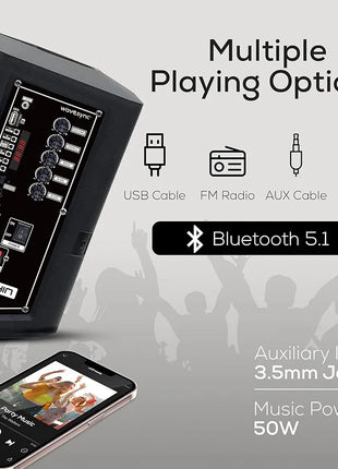 Dolphin 8" Heavy-Duty Handy Party Speaker with Wireless Microphone & Remote