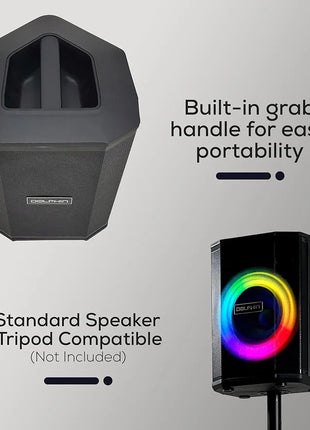 Dolphin 8" Heavy-Duty Handy Party Speaker with Wireless Microphone & Remote