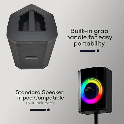 Dolphin 8" Heavy-Duty Handy Party Speaker with Wireless Microphone & Remote