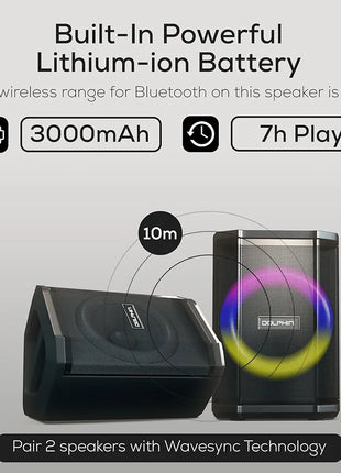 Dolphin 8" Heavy-Duty Handy Party Speaker with Wireless Microphone & Remote