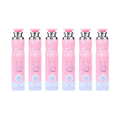 Lattafa Yara Air Freshener Spray – 300ml (10.1 oz) – 6 Pack Combo