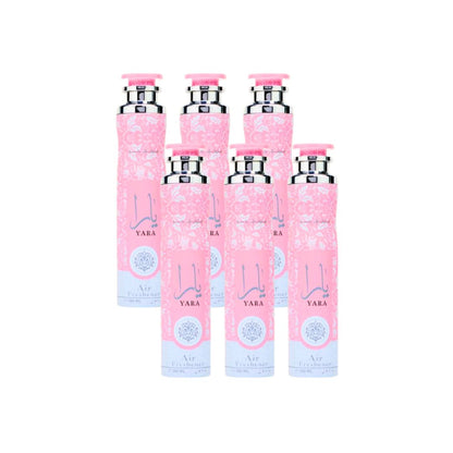 Lattafa Yara Air Freshener Spray – 300ml (10.1 oz) – 6 Pack Combo