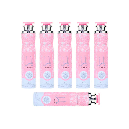 Lattafa Yara Air Freshener Spray – 300ml (10.1 oz) – 6 Pack Combo