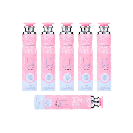 Lattafa Yara Air Freshener Spray – 300ml (10.1 oz) – 6 Pack Combo