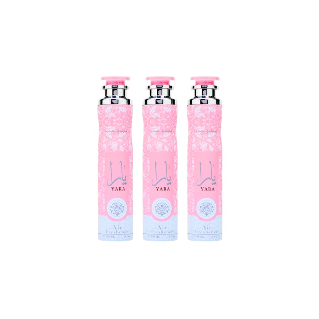 Yara Air Freshener Spray 3 Pack Combo – 10.1 oz / 300 ml Each | Lattafa
