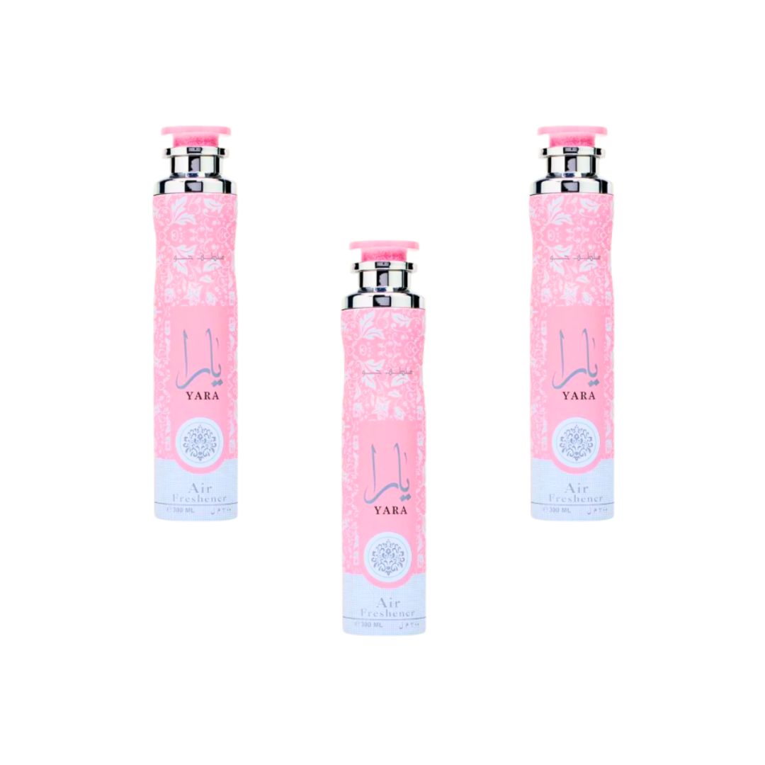 Yara Air Freshener Spray 3 Pack Combo – 10.1 oz / 300 ml Each | Lattafa