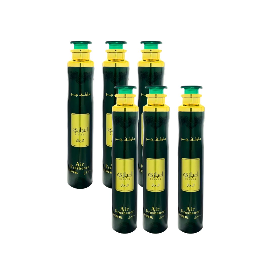 Ejaazi Air Freshener 6 Pack Bundle – Home & Car Fragrance Spray | 10.1 oz / 300 ml Each | Lattafa