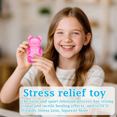 Bear Squishy Stress Toy Jumbo Squeeze Fidget Toy for Kids & Adults Stress Relief Sensory Toy Random Color