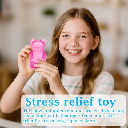 Bear Squishy Stress Toy Jumbo Squeeze Fidget Toy for Kids & Adults Stress Relief Sensory Toy Random Color