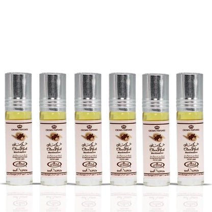 Al Rehab Choco Musk Marshmallow Perfume Oil CPO 6ml x 6 Pack | Sweet Gourmand Vanilla Chocolate Long Lasting Roll-On Attar Unisex Arabic Non-Alcohol Fragrance Travel Size
