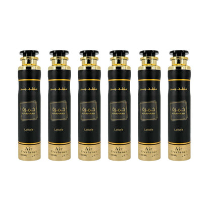 Khamrah Air Freshener 6 Pack Bundle – Home & Car Fragrance Spray | 10.1 oz / 300 ml Each | Lattafa