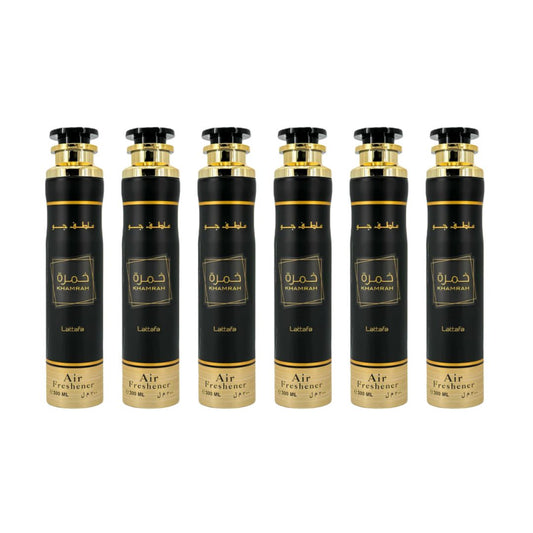 Khamrah Air Freshener 6 Pack Bundle – Home & Car Fragrance Spray | 10.1 oz / 300 ml Each | Lattafa