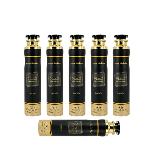Khamrah Air Freshener 6 Pack Bundle – Home & Car Fragrance Spray | 10.1 oz / 300 ml Each | Lattafa