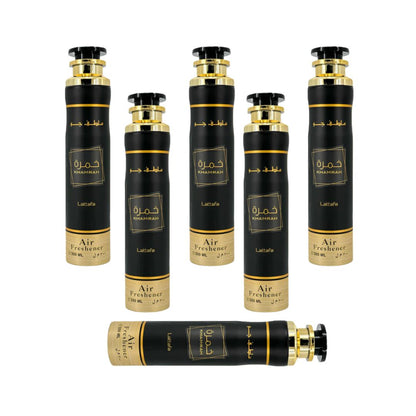 Khamrah Air Freshener 6 Pack Bundle – Home & Car Fragrance Spray | 10.1 oz / 300 ml Each | Lattafa