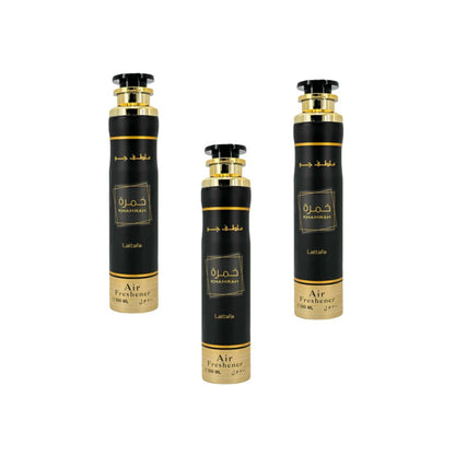 Khamrah Air Freshener 3 Pack Bundle – Home & Car Fragrance Spray | 10.1 oz / 300 ml Each | Lattafa