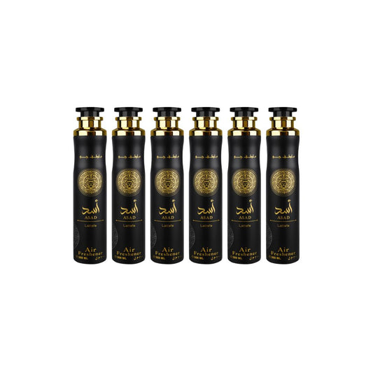 Asad Air Freshener 6 Pack Bundle – Home & Car Fragrance Spray | 10.1 oz / 300 ml Each | Lattafa