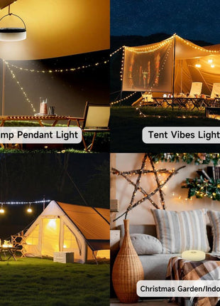 Solar Camping String Light – 10M Fairy Lights with Multi-Modes, Type-C Charging & Waterproof Design