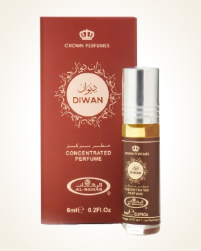 Al Rehab Diwan Roll-On Perfume Oil 6ml x 6 Pack | Oriental Woody Musky Long Lasting Attar Unisex Arabic Non-Alcohol Fragrance Travel Size