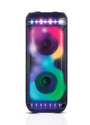 RCA Dual 10" Woofer Bluetooth Party Speaker with Wireless Microphone & Remote