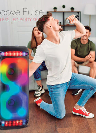 RCA Dual 10" Woofer Bluetooth Party Speaker with Wireless Microphone & Remote