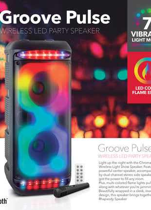 RCA Dual 10" Woofer Bluetooth Party Speaker with Wireless Microphone & Remote
