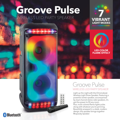 RCA Dual 10" Woofer Bluetooth Party Speaker with Wireless Microphone & Remote