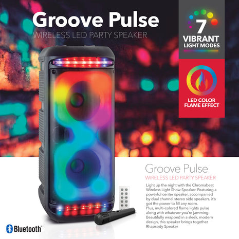 RCA Dual 10" Woofer Bluetooth Party Speaker with Wireless Microphone & Remote