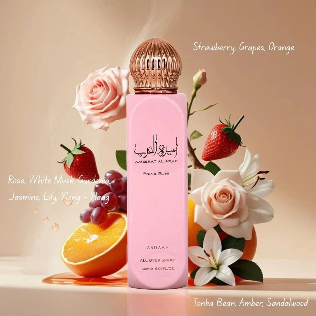 Ameerat Al Arab Privé Rose All Over Spray 5.07 oz by Asdaaf