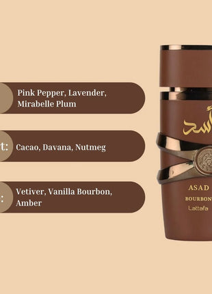 Asad Bourbon 3.40 Fl. Oz EDP Spray By Lattafa