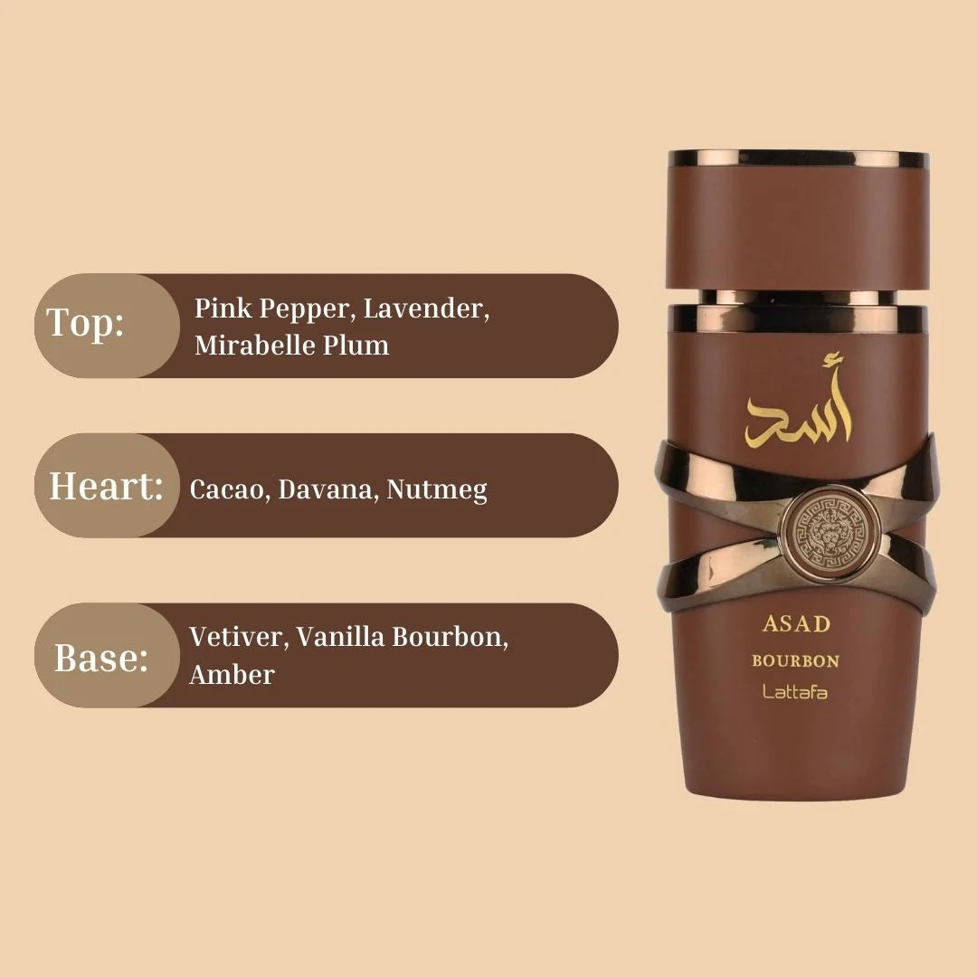 Asad Bourbon 3.40 Fl. Oz EDP Spray By Lattafa