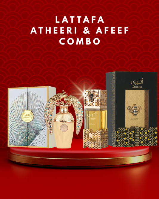 Lattafa Atheeri & Afeef Eau de Parfum Combo – Unisex Duo | 3.4 oz / 100 ml Each | Unisex