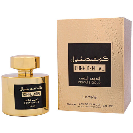 Confidential Private Gold 3.40 Fl. Oz EDP Spray By Lattafa