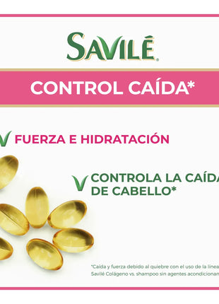 Savile Control Caída Hair Fall Control Shampoo with Collagen & Aloe Vera 25.36 fl. oz