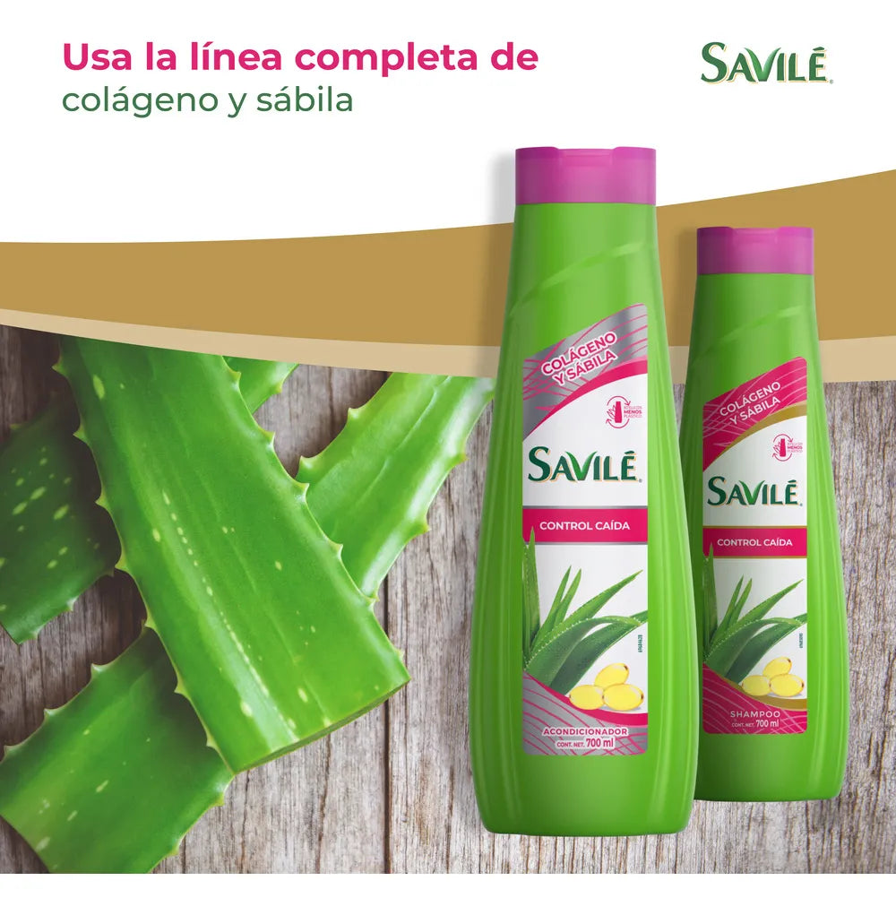 Savile Control Caída Hair Fall Control Shampoo with Collagen & Aloe Vera 25.36 fl. oz