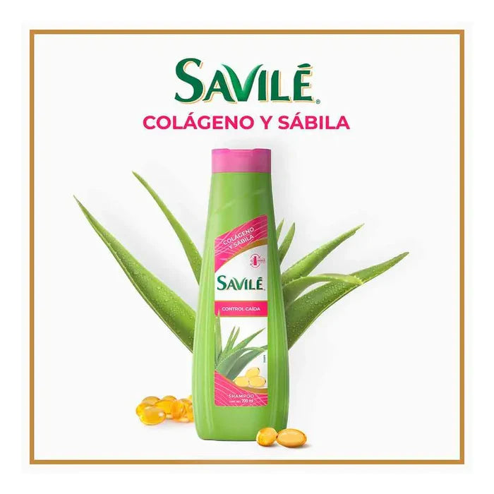 Savile Control Caída Hair Fall Control Shampoo with Collagen & Aloe Vera 25.36 fl. oz
