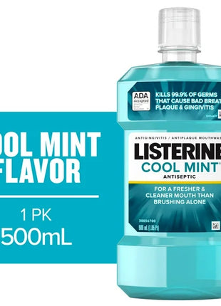 Listerine Cool Mint Antiseptic & Antiplaque Mouthwash 16.9 fl. oz