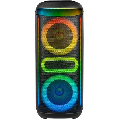 KOLAV Dual 8" Woofer Bluetooth Party Speaker with Wireless Microphone & Remote