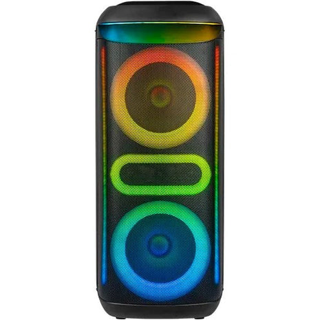 KOLAV Dual 8" Woofer Bluetooth Party Speaker with Wireless Microphone & Remote