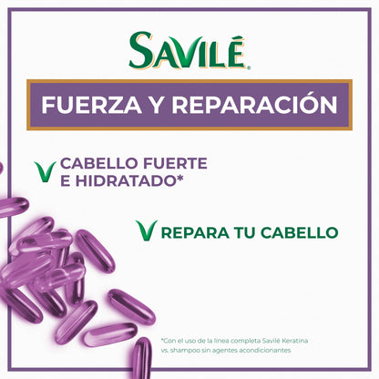 Savile Fuerza y Reparación Hair Strength & Repair Shampoo with Keratin & Aloe Vera 25.36 fl. oz