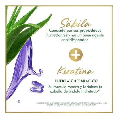 Savile Fuerza y Reparación Hair Strength & Repair Shampoo with Keratin & Aloe Vera 25.36 fl. oz