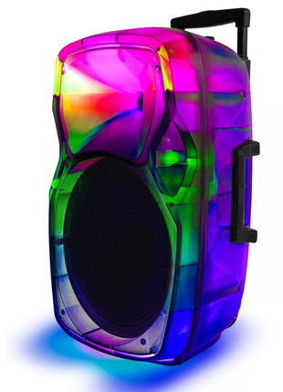 TopTech-1x15" Woofer Party Speaker with Single Wireless Microphone and Stand