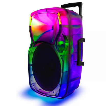 TopTech-1x15" Woofer Party Speaker with Single Wireless Microphone and Stand