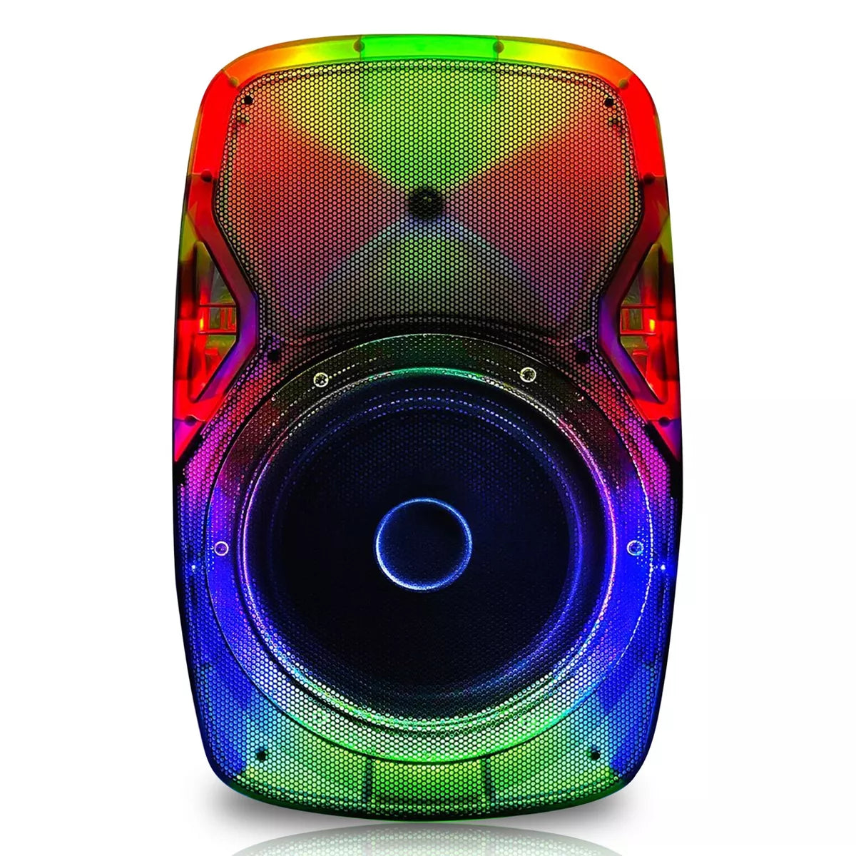 TopTech-1x15" Woofer Party Speaker with Single Wireless Microphone and Stand