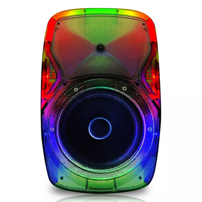 TopTech-1x15" Woofer Party Speaker with Single Wireless Microphone and Stand