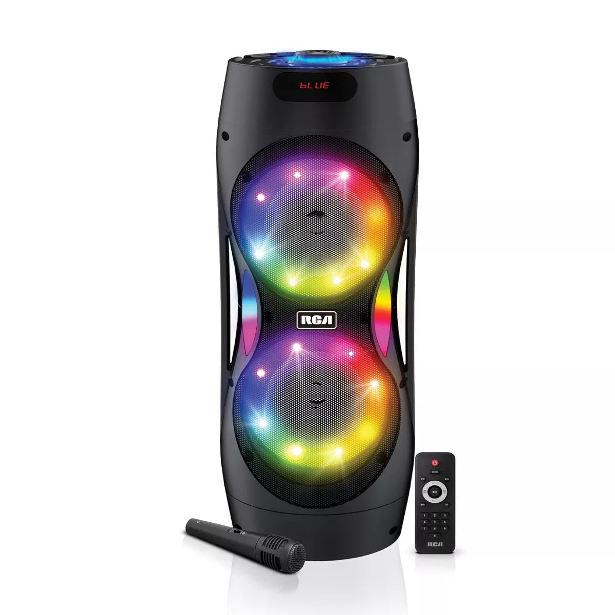 RCA Dual 6.5" Lightweight Bluetooth Party Speaker with Wireless Microphone & Remote