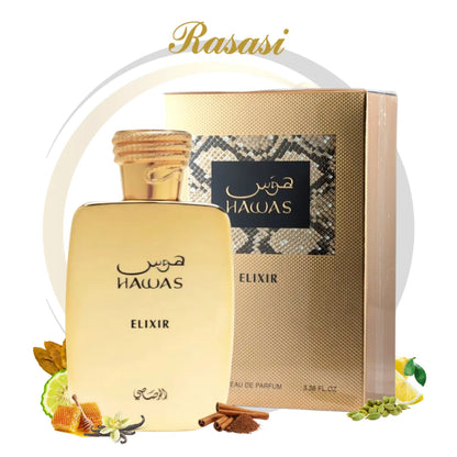 Hawas Elixir  3.38 Fl. Oz EDP Spray By Rasasi