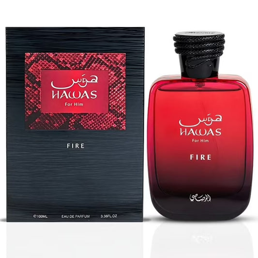 Hawas For Him Fire  3.38 Fl. Oz EDP Spray By Rasasi